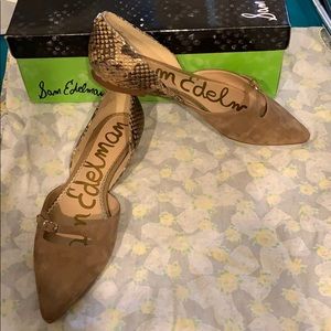 Sam Edelman Suede/Snakeskin flats